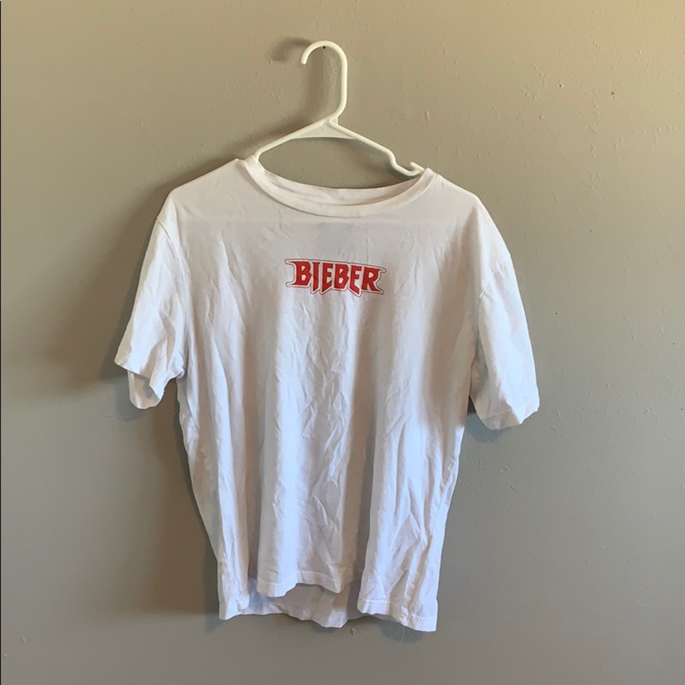 Justin Bieber Stadium Tour- White T-Shirt- Medium